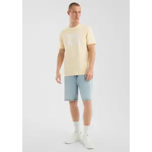 Basic Round Neck T-shirt with Front Print QS image-6