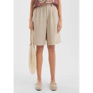 Women's Large Viscose Blend Short Bermuda QS image-6