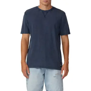 Structured Jersey Crew Neck Dyed T-Shirt QS image-2