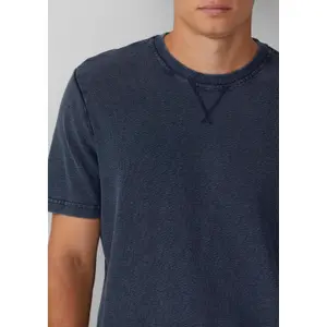 Structured Jersey Crew Neck Dyed T-Shirt QS image-3