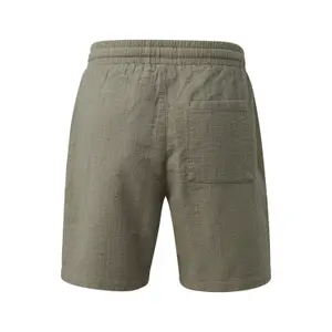 Textured Cotton Shorts QS image-1