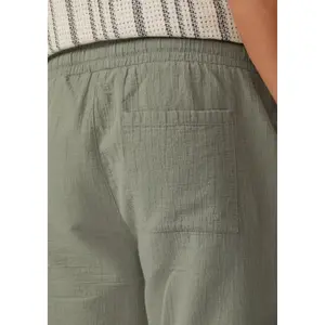 Textured Cotton Shorts QS image-3