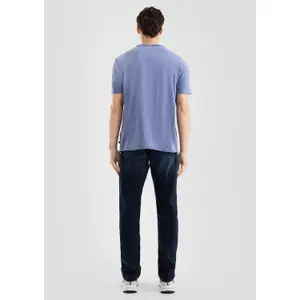 Basic Vintage Effect T-Shirt with Rolled Hem QS image-4