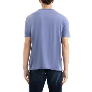 Basic Vintage Effect T-Shirt with Rolled Hem QS image-5