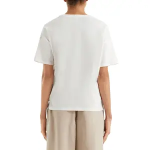Women's Drop Shoulder T-Shirt with Front Print QS image-5