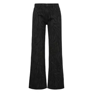 Women's Animal Print Wide Leg Jeans QS Catie image-0