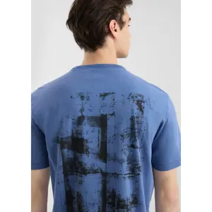 Round Print Crew Neck T-Shirt QS image-3