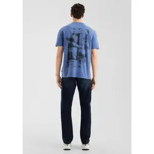 Round Print Crew Neck T-Shirt QS image-4