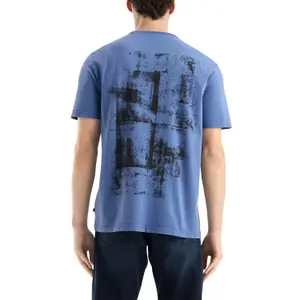 Round Print Crew Neck T-Shirt QS image-5