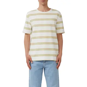 Striped Ribbed Jersey T-shirt QS image-2