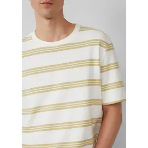 Striped Ribbed Jersey T-shirt QS image-3