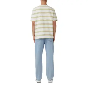 Striped Ribbed Jersey T-shirt QS image-5