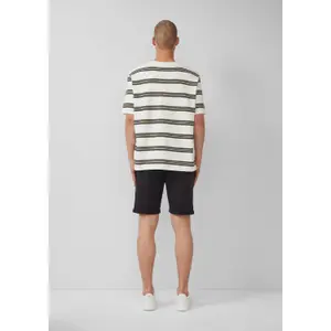 Striped Ribbed Jersey T-shirt QS image-4