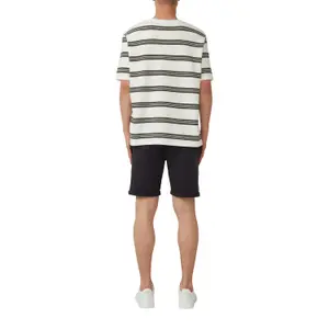 Striped Ribbed Jersey T-shirt QS image-5