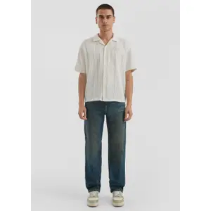 Soft Jersey Shirt with Revere Collar QS image-1