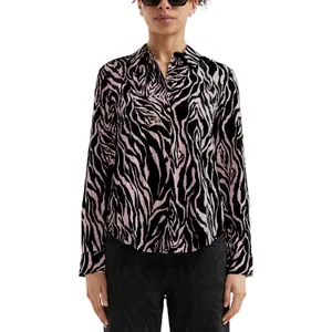 Long Sleeve All Over Print Women's Blouse QS image-2