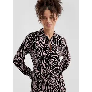 Shirt Dress with Belt Women QS image-3
