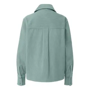 Women's Corduroy Shirt with Chest Pockets QS image-1
