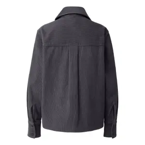Women's Corduroy Shirt with Chest Pockets QS image-1