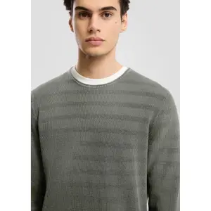 Textured Ribbed Wash Jersey Sweater QS image-3