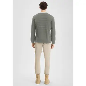 Textured Ribbed Wash Jersey Sweater QS image-4