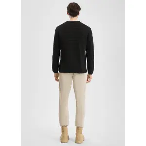 Textured Ribbed Wash Jersey Sweater QS image-4