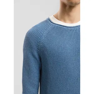 Openwork Washed Knit Sweater QS image-3