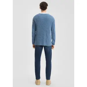 Openwork Washed Knit Sweater QS image-4
