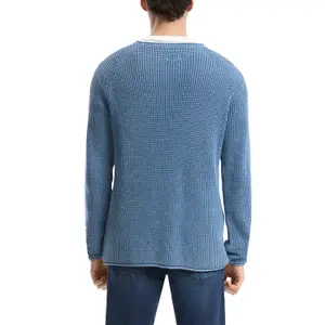 Openwork Washed Knit Sweater QS image-5