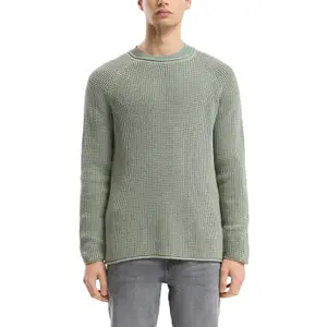 Openwork Washed Knit Sweater QS image-2