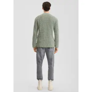 Openwork Washed Knit Sweater QS image-4