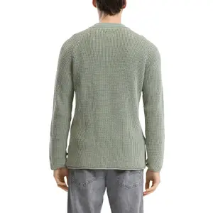 Openwork Washed Knit Sweater QS image-5