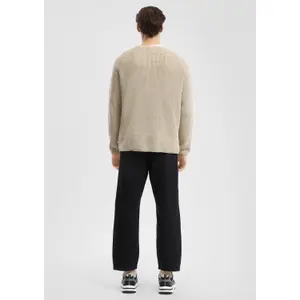 Openwork Washed Knit Sweater QS image-4