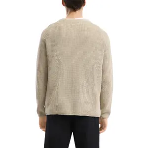 Openwork Washed Knit Sweater QS image-5