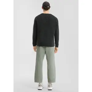 Openwork Washed Knit Sweater QS image-4