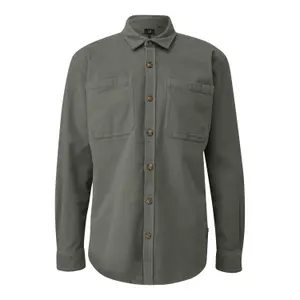 Long Sleeve Corduroy Overshirt with Pockets QS image-0