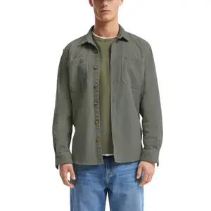 Long Sleeve Corduroy Overshirt with Pockets QS image-2