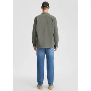 Long Sleeve Corduroy Overshirt with Pockets QS image-4