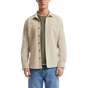 Long Sleeve Corduroy Overshirt with Pockets QS image-2