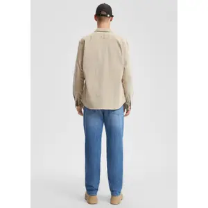 Long Sleeve Corduroy Overshirt with Pockets QS image-4