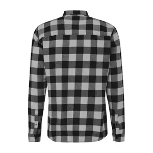 Long Sleeve Check Flannel Shirt Jacket with Kent Collar QS image-1