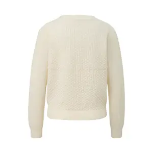 Lace Pattern Cotton Jumper for Women QS image-1