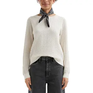 Lace Pattern Cotton Jumper for Women QS image-2