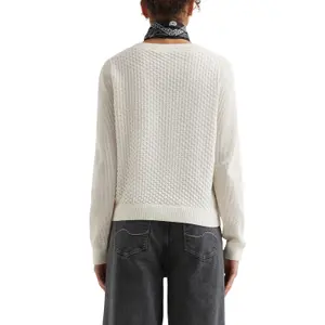 Lace Pattern Cotton Jumper for Women QS image-5