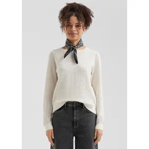 Lace Pattern Cotton Jumper for Women QS image-6