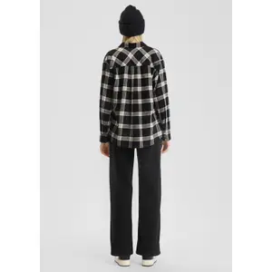 Women's Check Flannel Shirt QS image-4