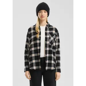 Women's Check Flannel Shirt QS image-6