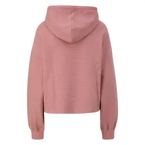 Women's Oversized Hoodie with Textured Pattern QS image-1