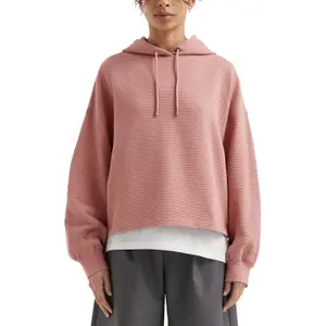 Women's Oversized Hoodie with Textured Pattern QS image-2