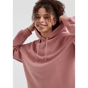 Women's Oversized Hoodie with Textured Pattern QS image-3